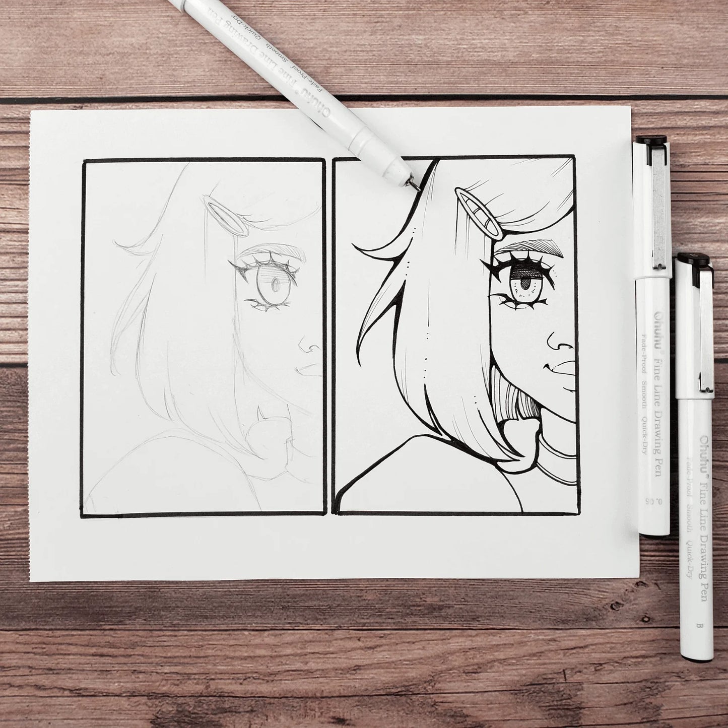 Ohuhu Fineliner tegnepenne, 8-pak