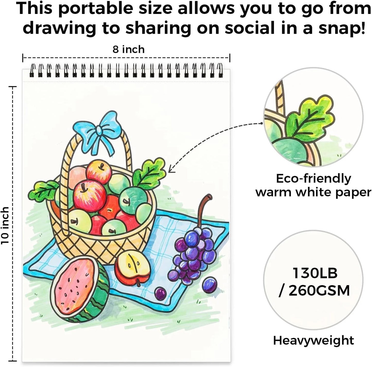 Ohuhu malebøger, sæt med 4, dobbeltsidede, blødningssikre