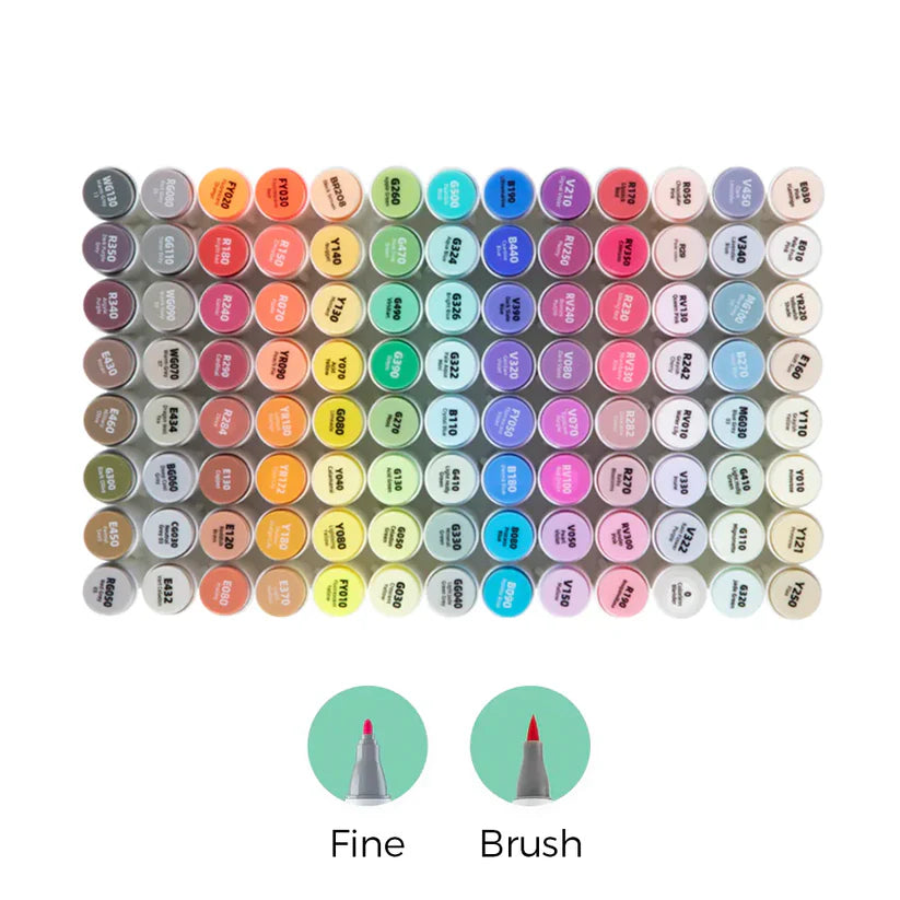 Ohuhu Honolulu B 104 farver Dual Tip Alcohol Art Markers