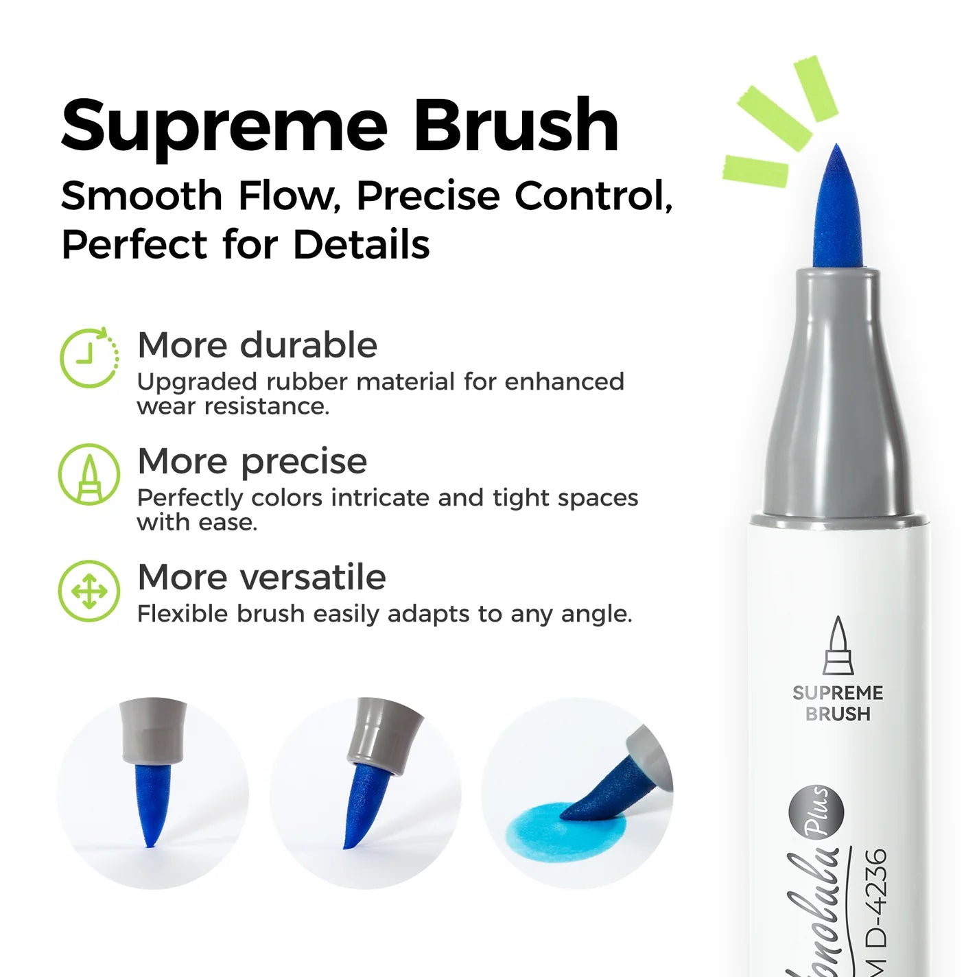 Ohuhu Honolulu Plus 24 farver (Supreme Brush & Chisel Tip)