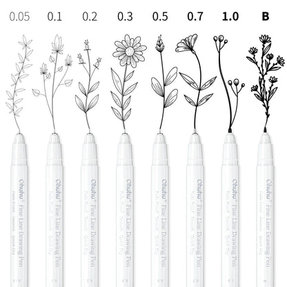 Ohuhu Fineliner Drawing Pens, 8 Pack