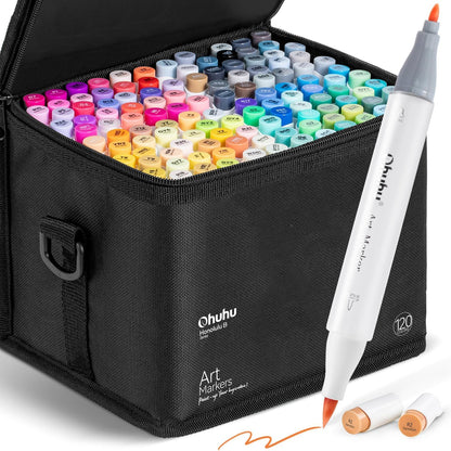 Ohuhu Honolulu B 120 Colours Dual Tip Alcohol Art Markers