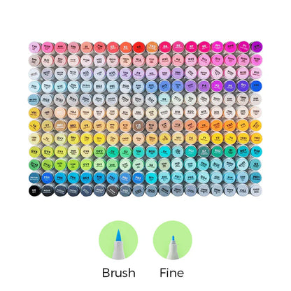 Ohuhu Honolulu B 216 Colours Dual Tip Alcohol Art