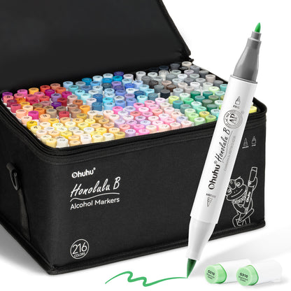 Ohuhu Honolulu B 216 farver (Brush & Fine Tip)