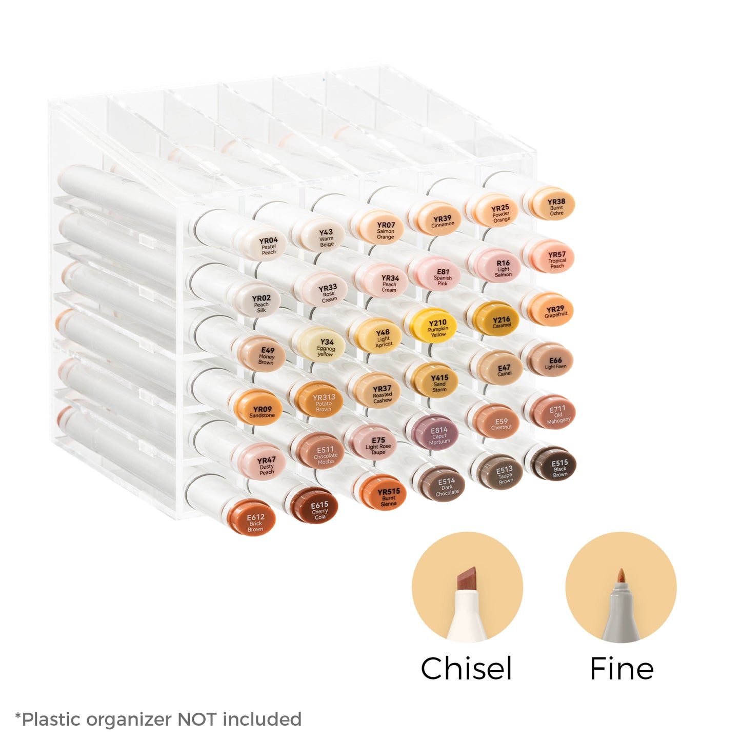 Ohuhu Oahu Hudtone Markers 36 farver  (Chisel & Fine Tip)