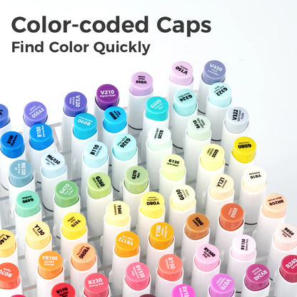 Ohuhu Honolulu B 120 Colours Dual Tip Alcohol Art Markers